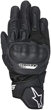 Alpinestars Handschuhe SP-5 Leder Motorrad Sporthandschuh schwarz GröÃŸe M /8 M Schwarz, M Schwarz