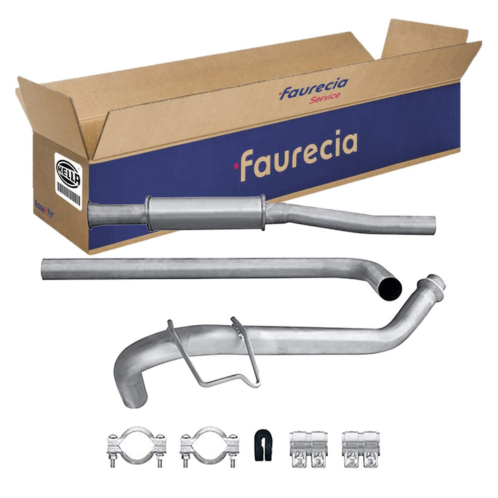 HELLA 8LC 366 025-591 Mittelschalldämpfer - Easy2Fit Kit - mitte - dreiteilig - Set mit Anbauteilen