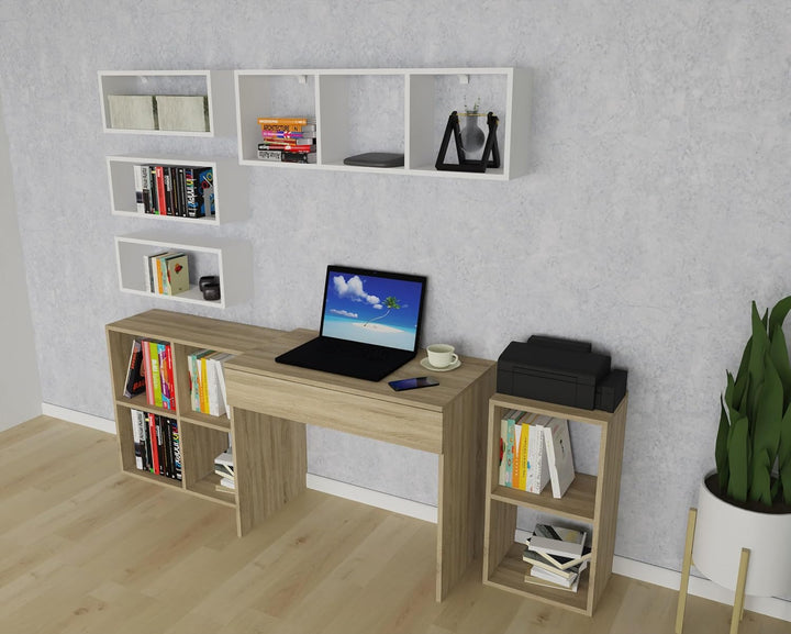 MARAND Moderne Wandregal - 3er-Set Regale Kinderzimmer Aufbewahrung - Regal Schmal - Wohnzimmer Rega