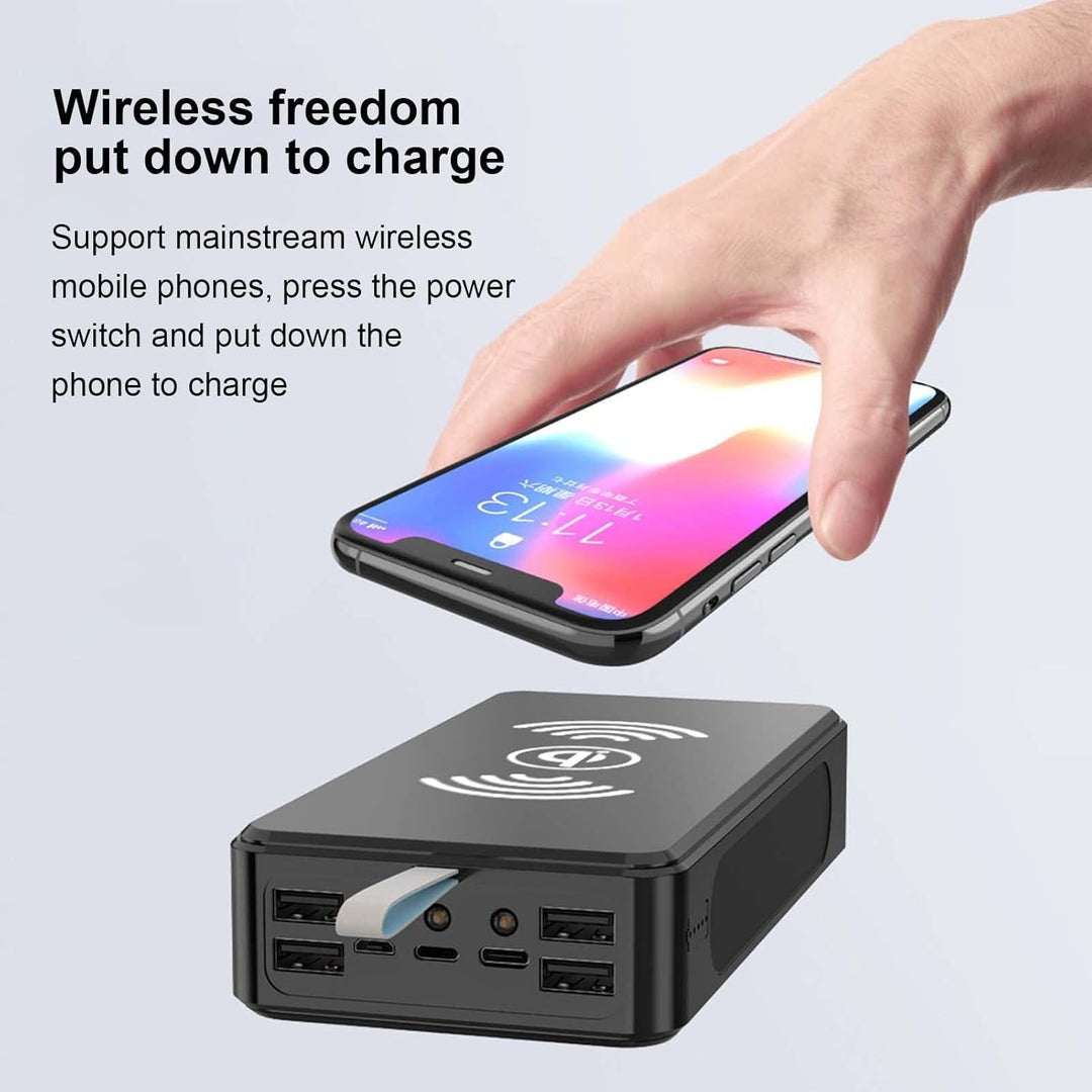 Luckxing Powerbank 50000mAh Schnelles Aufladen Tragbares Ladegerät Solar Telefon Drahtloses Ladegerä