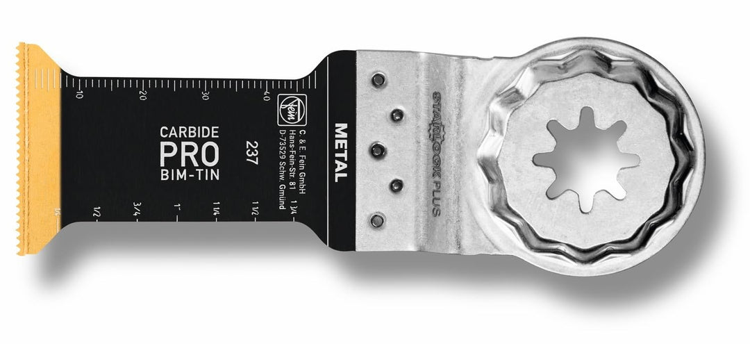 FEIN E-Cut Carbide Pro Sägeblatt , Ve. 1 St., Breite 32 mm, Länge 60 mm, Aufnahme Starlock Plus, TiN