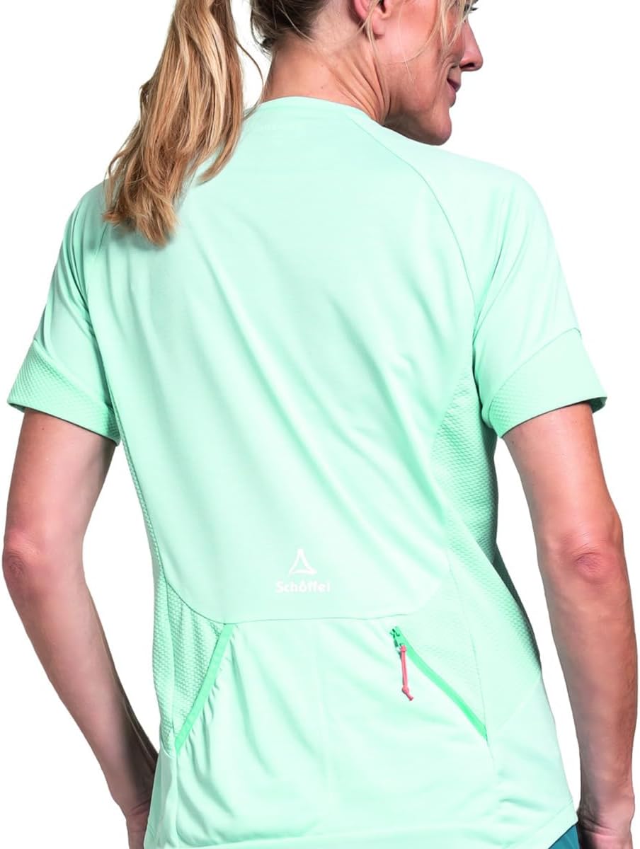 Schöffel Damen Shirt Auvergne L, geruchshemmendes Radtrikot, schnell trocknendes Funktionsshirt mit