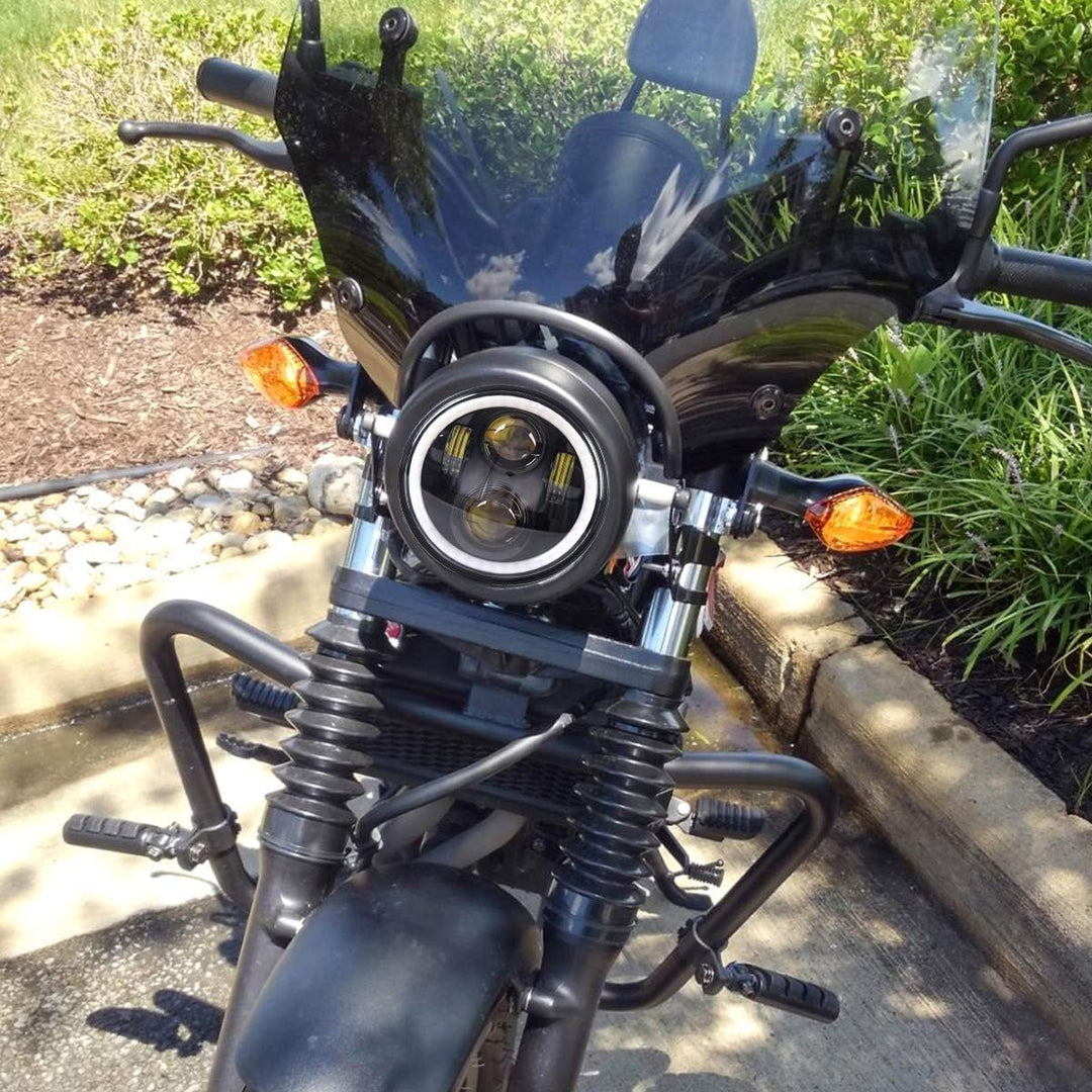 'Neue Typ 5.75 5 3/4 Zoll LED Scheinwerfer Engel Augen für Halo Motorrad (EIN Jahr Garantie) Version