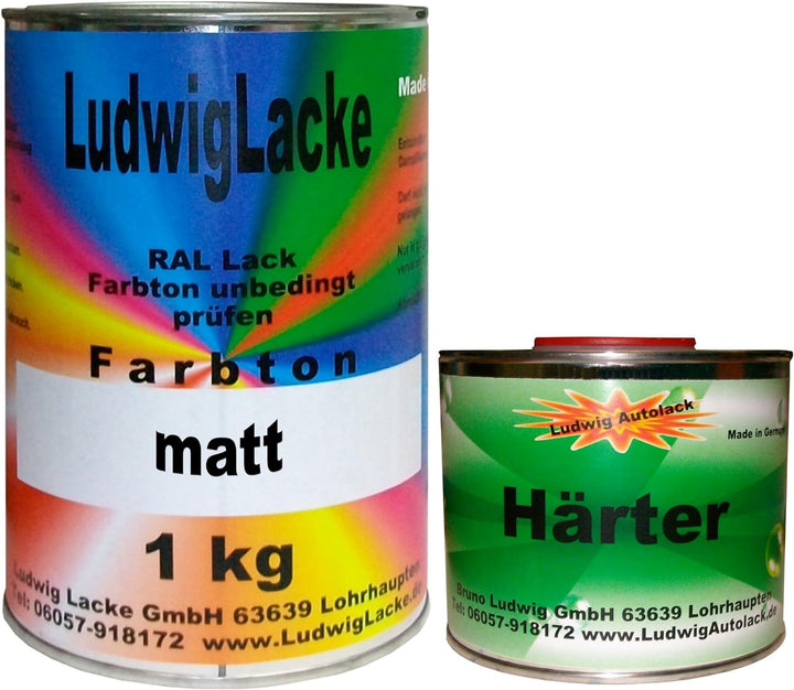 Ludwiglacke 1,5 kg Set Lack mit Härter matt RAL 9010 Reinweiss