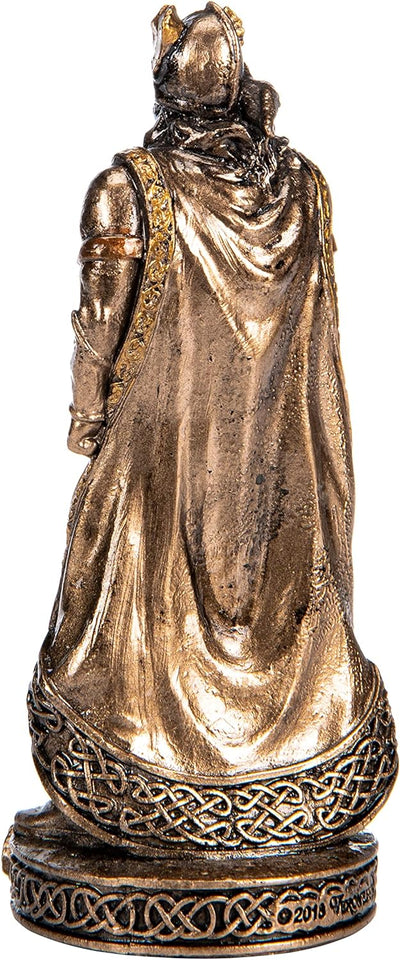 Odin Skandinavischer Gott Kunstharz Figuren handbemalt Bronze Miniatur Statue 8,3 cm