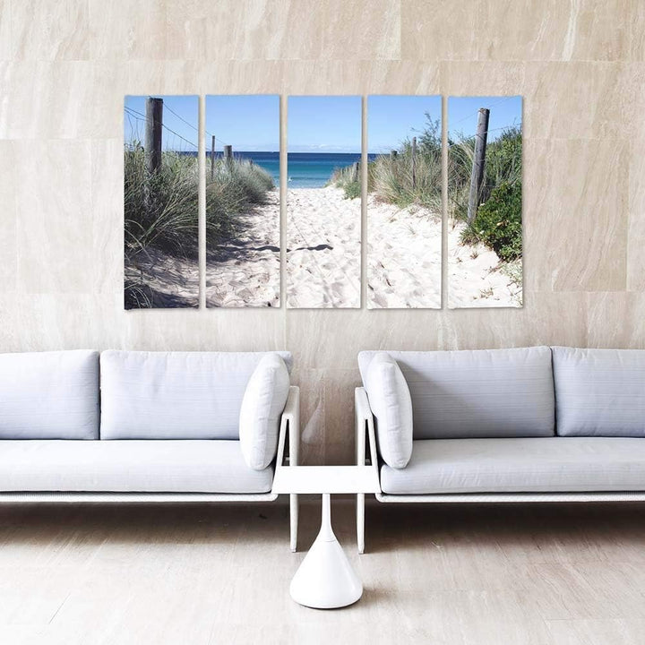 Feeby Bilder 5 Teile Düne 200x100 cm Typ C Wohnzimmer Schlafzimmer Büro Flur Küche Wandbilder Modern