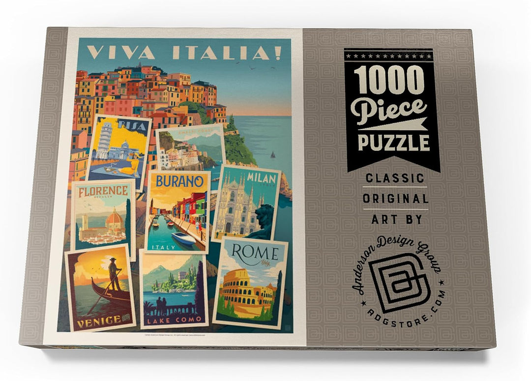 Italy: Viva Italia! Collage, Vintage Poster - Premium 1000 Teile Puzzle - MyPuzzle Sonderkollektion