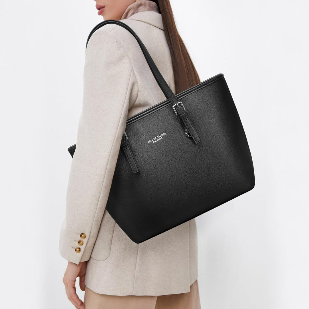 Jocose Moose Handtasche Damen Elegant PU Leder Shopper Damen Schultertasche Grosse Kapazität Laptop