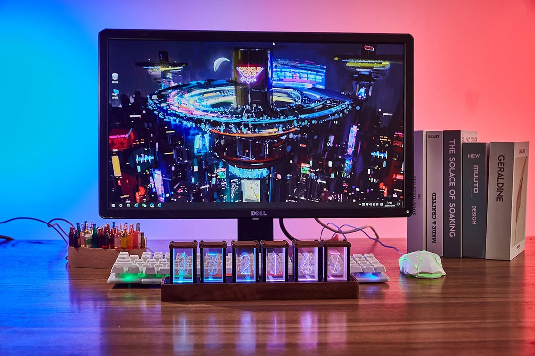 LED Nixie Uhr, Digital Nixie Tube Clock, Nixie Röhrenuhr, Und das WiFi synchronisieren, Alarm und 12