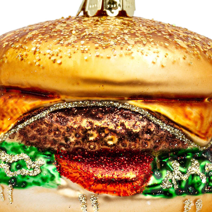 SIKORA Hamburger besondere Weihnachtskugel Glas Christbaumschmuck Deko Figur Weihnachten Anhänger Or