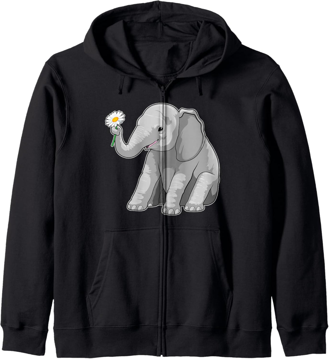Elefant Gänseblümchen Blumen Kapuzenjacke