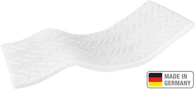 Meos® Gel-Schaum Topper 160x200cm für Matratzen & Boxspringbett - Made in Germany - hohes RG50 - Bez