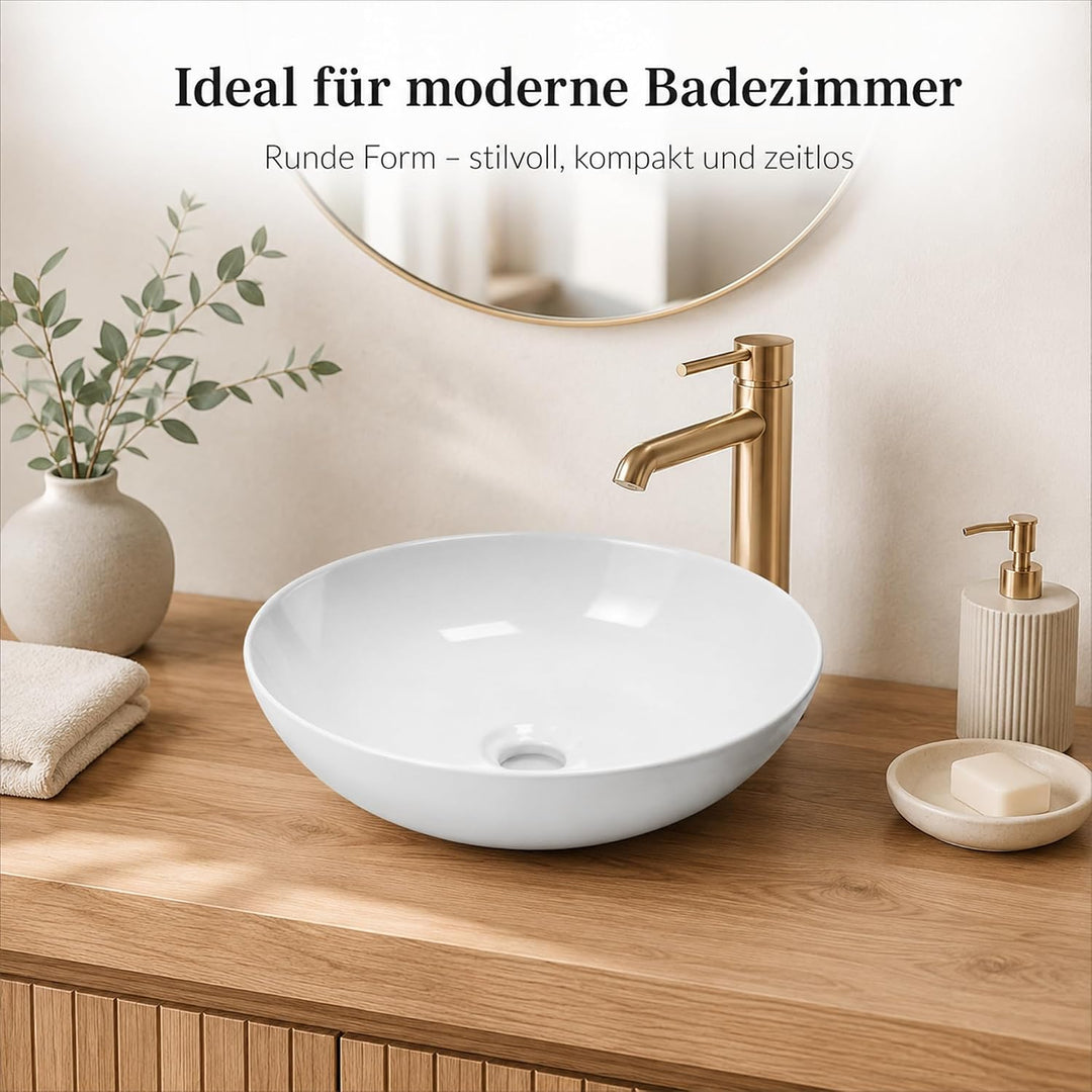 Art-of-Baan® Aufsatzwaschbecken I edles Waschbecken mit Lotus-Effekt I hochwertiges Handwaschbecken