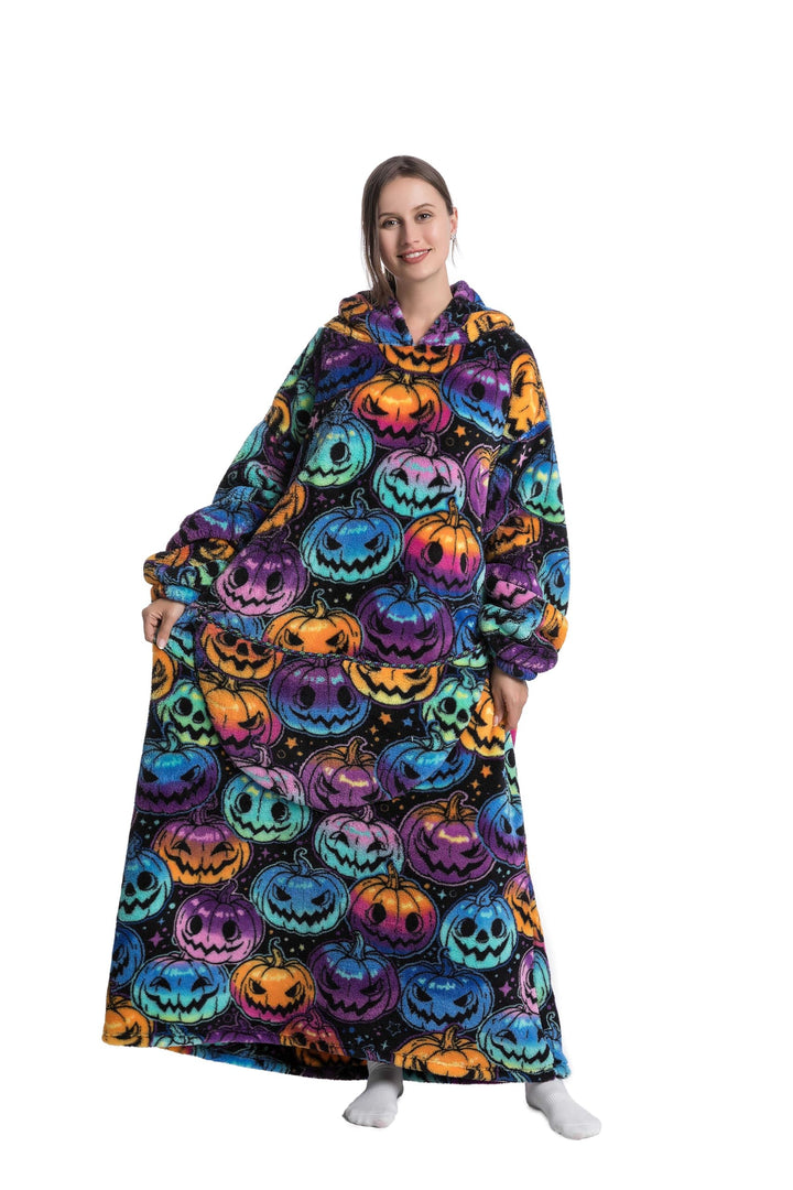 Yzehomijia Lange Hoodie Decke mit Ärmeln für Damen &amp; Erwachsene - Kuscheldecke mit Ärmeln - Weiche &amp;