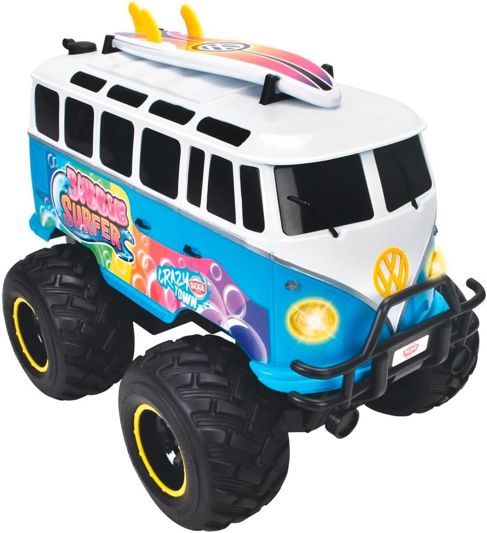 Dickie Toys - RC Volkswagen T1 Bubble Bus (30 cm) - ferngesteuertes Auto ab 6 Jahre mit Seifenblasen
