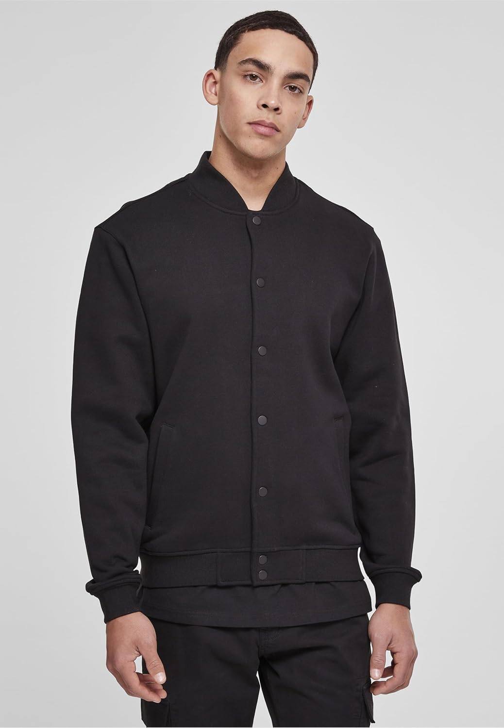 Urban Classics Herren Ultra Heavy Solid College Jacket M Schwarz, M Schwarz