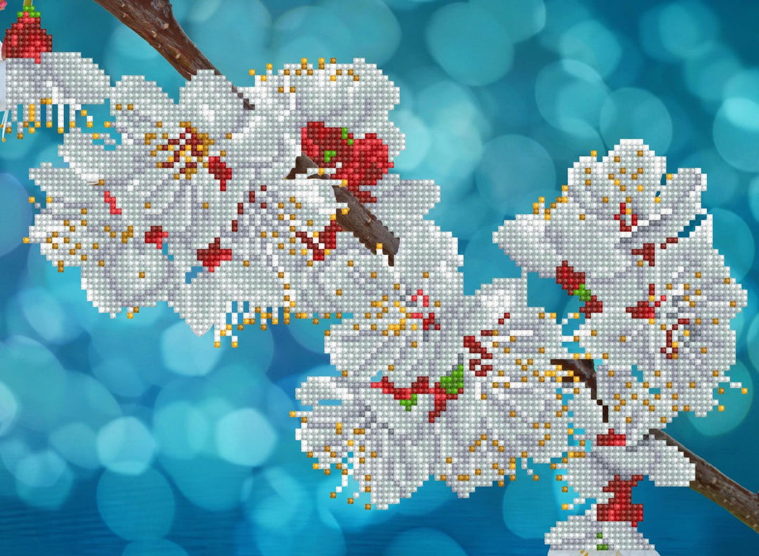 Diamond Dotz Simply Dotz Diamond Art Kit 14.6"X10.6"-Oriental Bloom OS Weiss, OS Weiß