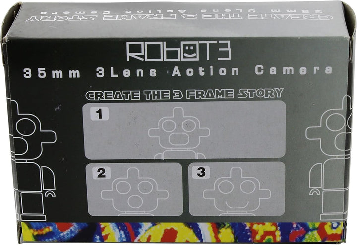 Freak Scene® 3 Linsen Roboter Kamera - 35mm – Farbe: weiss/grün, Weiss/Grün