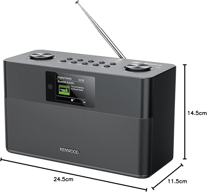 KENWOOD CR-ST80DAB-B Stereo-Kompaktradio (DAB+, UKW, Bluetooth, Line-In, Weckfunktion, Farbe