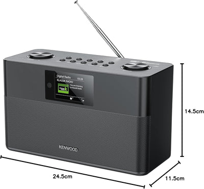 KENWOOD CR-ST80DAB-B Stereo-Kompaktradio (DAB+, UKW, Bluetooth, Line-In, Weckfunktion, Farbe