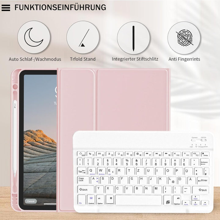 Hülle mit Tastatur für iPad Air 11 Zoll M3/M2 (2025/2024), iPad Air 5./4. Generation (2022/2020) 10,