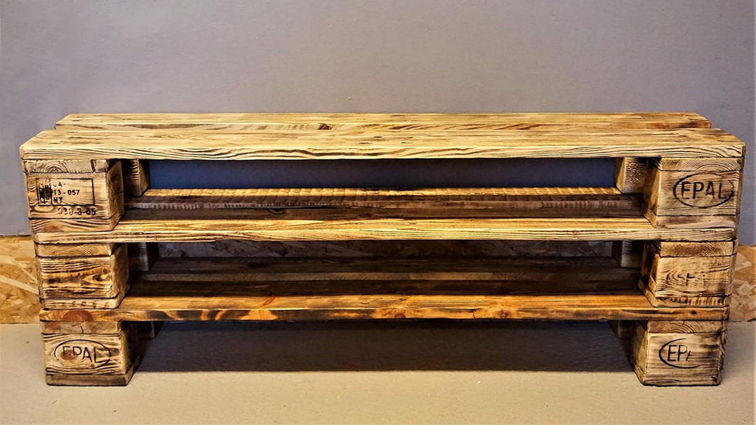 daves redesign Schuhregal Holz Vintage aus Paletten/Schuhschrank aus Europaletten/Ablage/Garderobe V