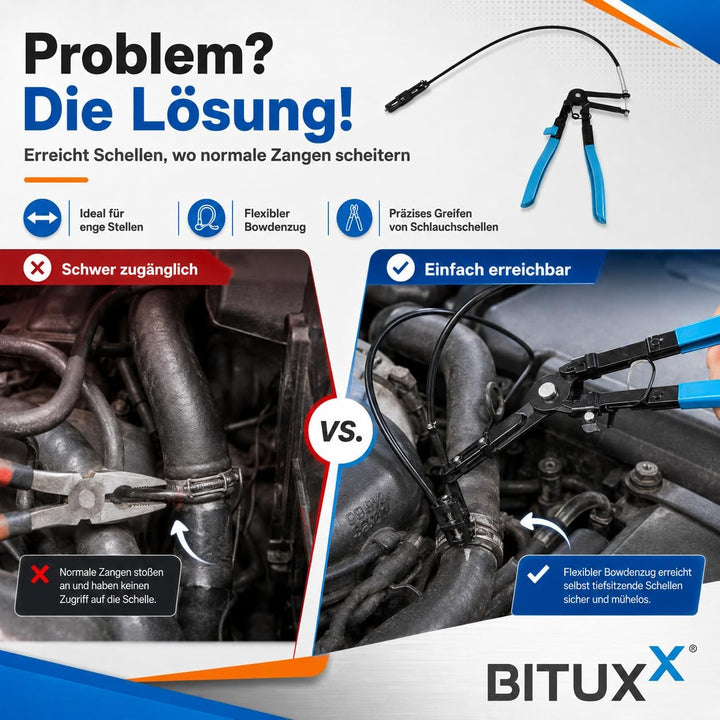 BITUXX 11 tlg Schlauchklemmenzangen Set Schlauchschellenzange Schlauchschelle Zange Werkzeug