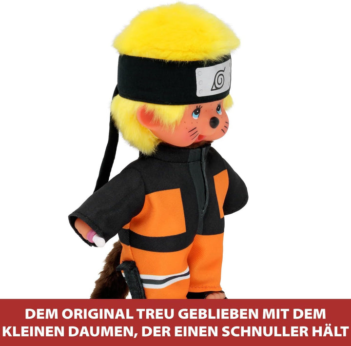 BANDAI - Monchhichi - Kuscheltier Monchhichi Naruto Shippuden - Ikonisches Affenkuscheltier der 80er