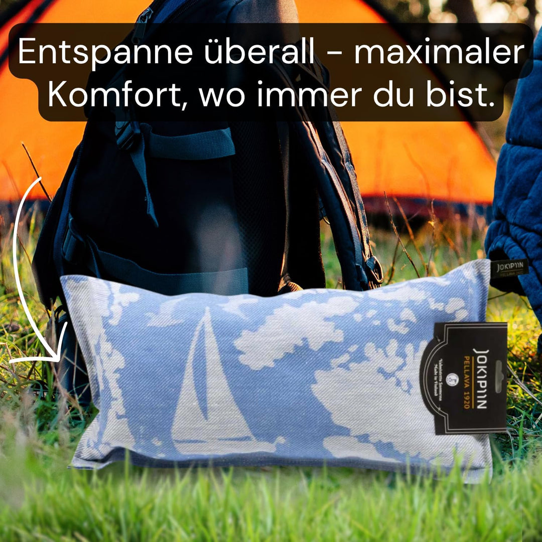 Jokipiin Premium Saunakissen 40 x 22 cm | 100% Made in Finland | ReisekissenLeinen Baumwolle