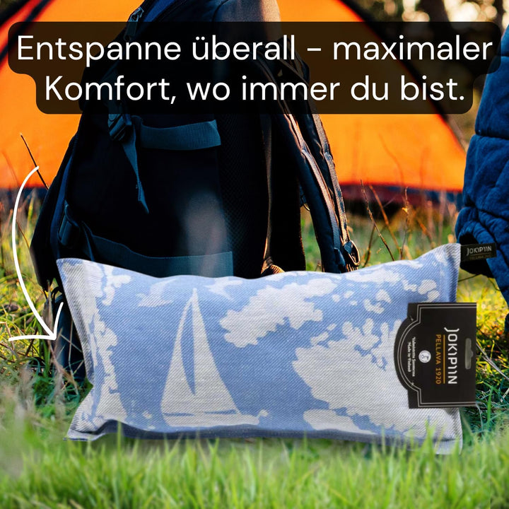 Jokipiin Premium Saunakissen 40 x 22 cm | 100% Made in Finland | ReisekissenLeinen Baumwolle