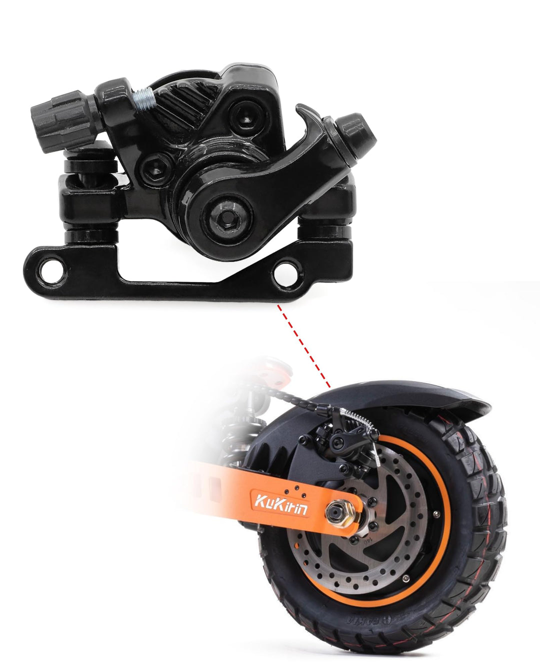 Bremssattel für Scheibenbremsen, kompatibel mit Kukirin G2 Max / G2 Pro Elektro-Scooter, die mechani