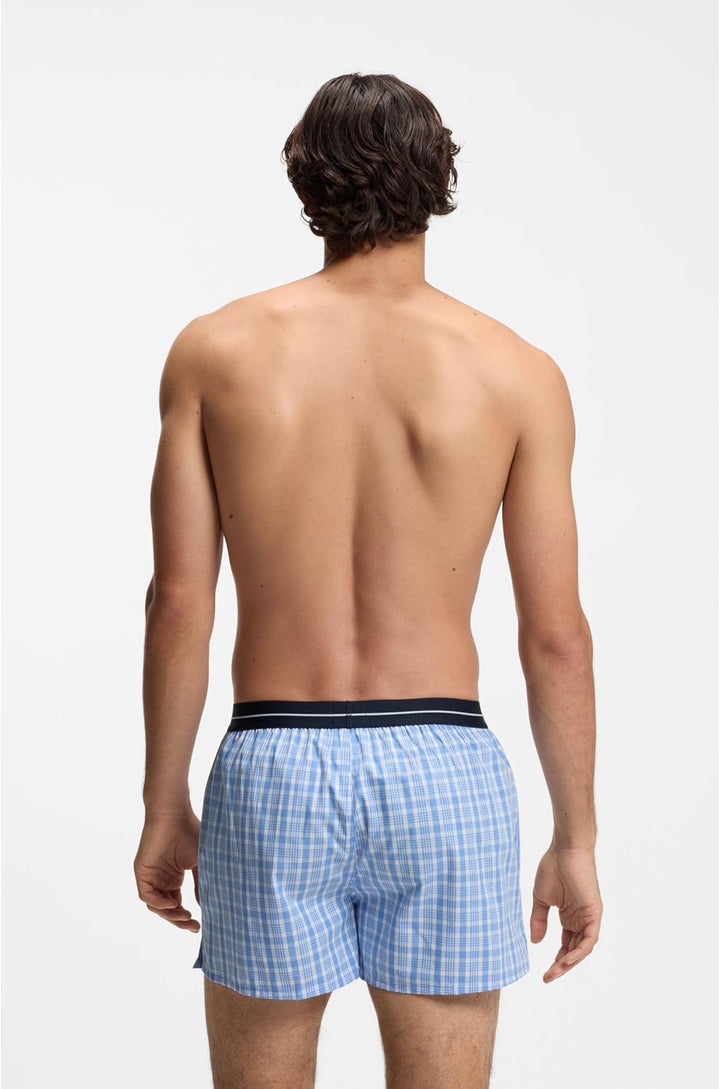 BOSS Herren Boxershorts, 2er Pack S New - Open Blue471, S New - Open Blue471