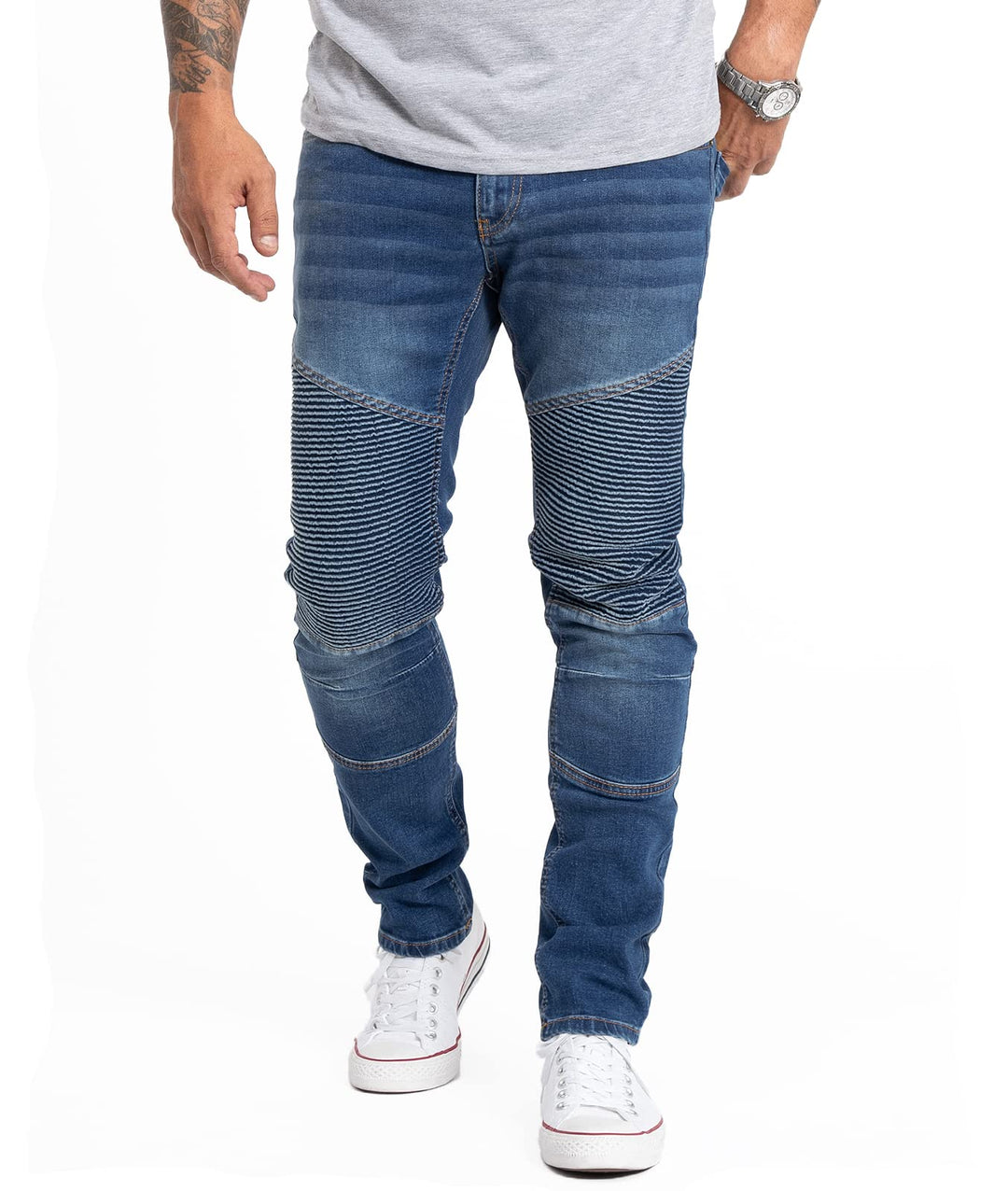 Rock Creek Herren Jeans Hose Slim Fit M75 34W / 34L Rc-2180-blau, 34W / 34L Rc-2180-blau