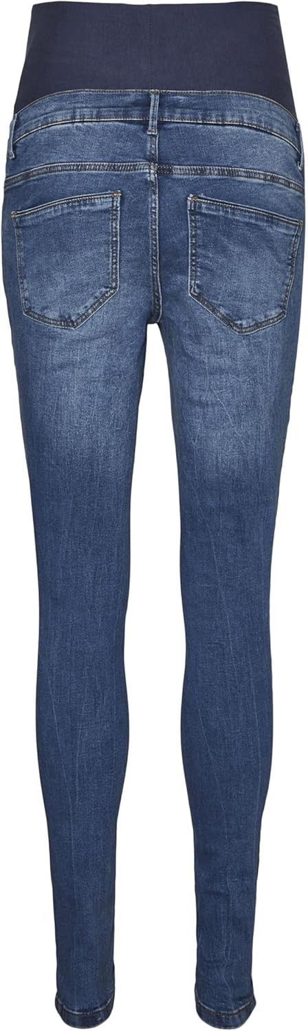 MAMALICIOUS Damen Vmmtanya S Piping Jeans Vi349 Ga Noos M Medium Blue Denim, M Medium Blue Denim