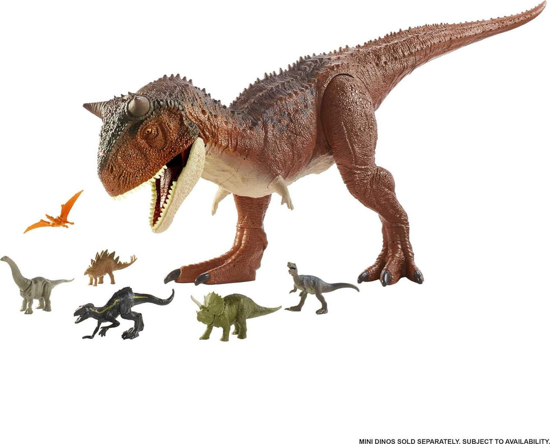 Jurassic World HBY86 - Riesendino Carnotaurus Toro-Dinosaurier-Actionfigur, Dinosaurier Spielzeug ab