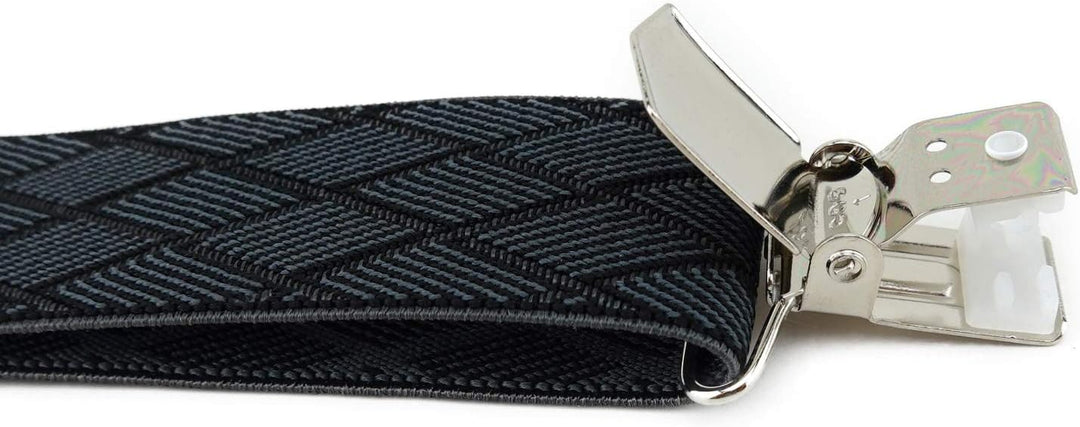 TigerTie Unisex Hosenträger in Y-Form mit 3 extra starken Clips - Farbe in kariert - hochwertige Ver