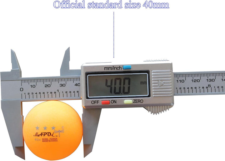 MAPOL Tischtennisbälle, 3 Sterne, Orange, 100 Stück