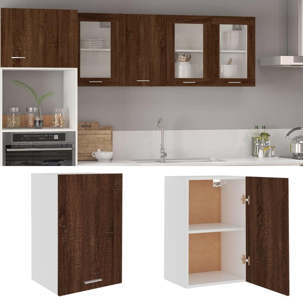 vidaXL Hängeschrank Braun Eichen-Optik 39,5x31x60 cm Holzwerkstoff Hängeschrank 40 cm Braune Eiche,