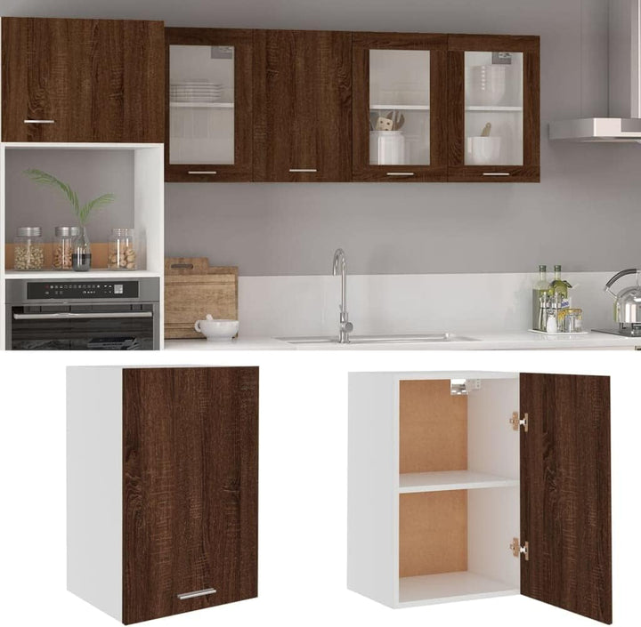 vidaXL Hängeschrank Braun Eichen-Optik 39,5x31x60 cm Holzwerkstoff Hängeschrank 40 cm Braune Eiche,
