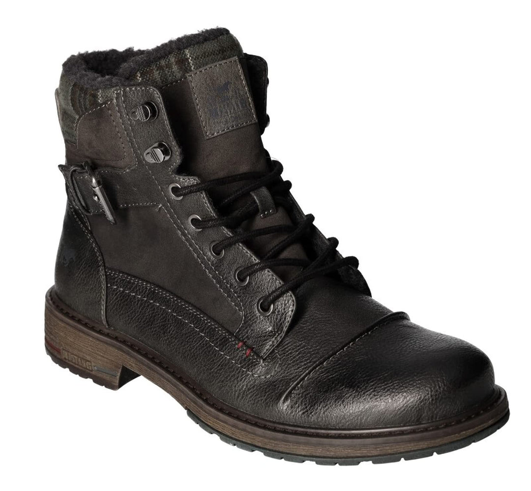 MUSTANG Herren Stiefel Schnür-Boot 44 EU Graphit, 44 EU Graphit
