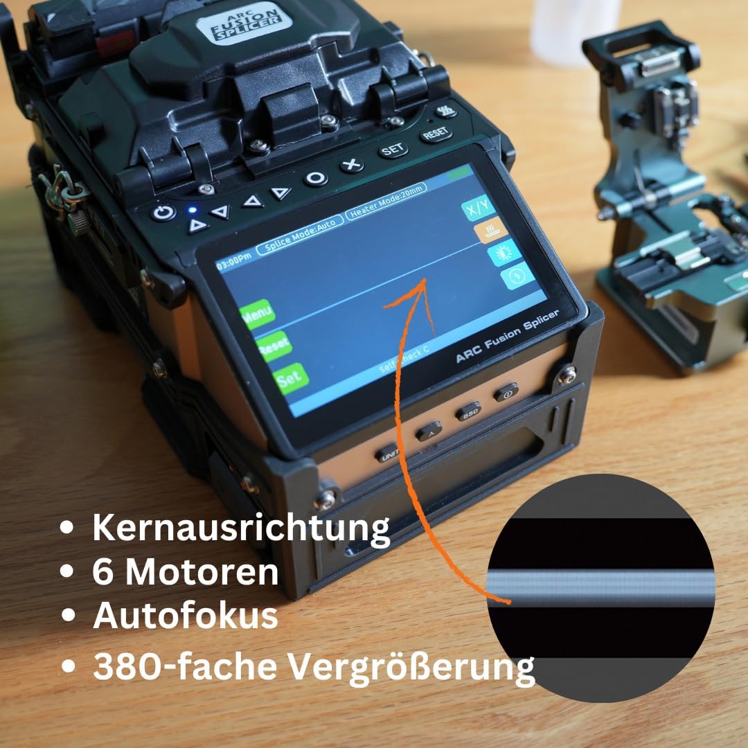 QIIRUN SD-9 Glasfaser Spleissgerät mit OPM und VFL Erstaunlich 5-Sekunden-Spleissen und 11-Sekunden-