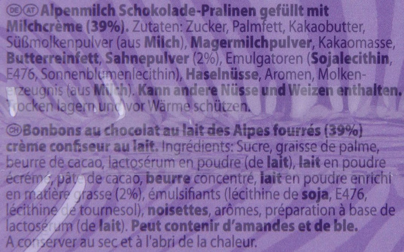 Milka Kleines Dankeschön 5 x 110g, Pralinen aus Milchcrème umhüllt von Alpenmilch Schokolade Schokol