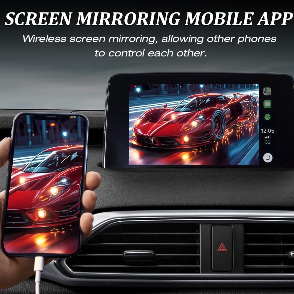 Weciau Carplay Wireless Adapter, 3-in-1 Wireless CarPlay Adapter, Upgrade Android Auto Wireless Adap