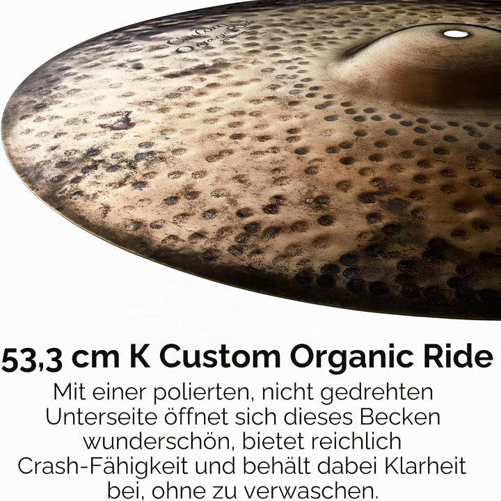Zildjian K Custom Series - 21" Organic Ride Cymbal 21 Zoll Organic Ride, 21 Zoll Organic Ride