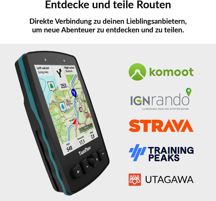 TwoNav Aventura 2 Plus Motor (32 GB) + MicroSD (128 GB) + Karte Full Deutchland BKG Topo 1:25000 ins