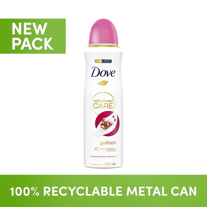 6x Dove Women Deodorant Spray Go Fresh - Granatapfel und Lemon Verbena- 250ml