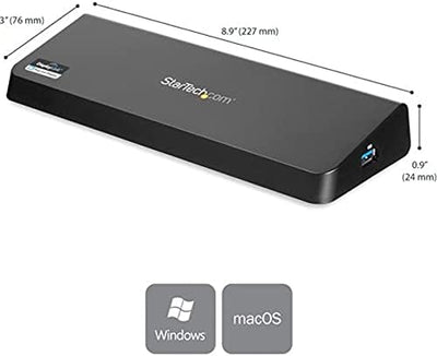 StarTech.com USB 3.0 Dockingstation für zwei Monitore mit HDMI & 4K DisplayPort - USB 3.0 auf 4x USB