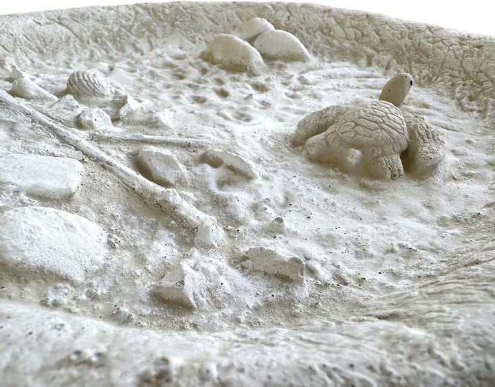 Radami Vogeltränke Vogelbad Wasserstelle Vogelbecken Schildkröte GRAU mit Vogel ca.4,6kg