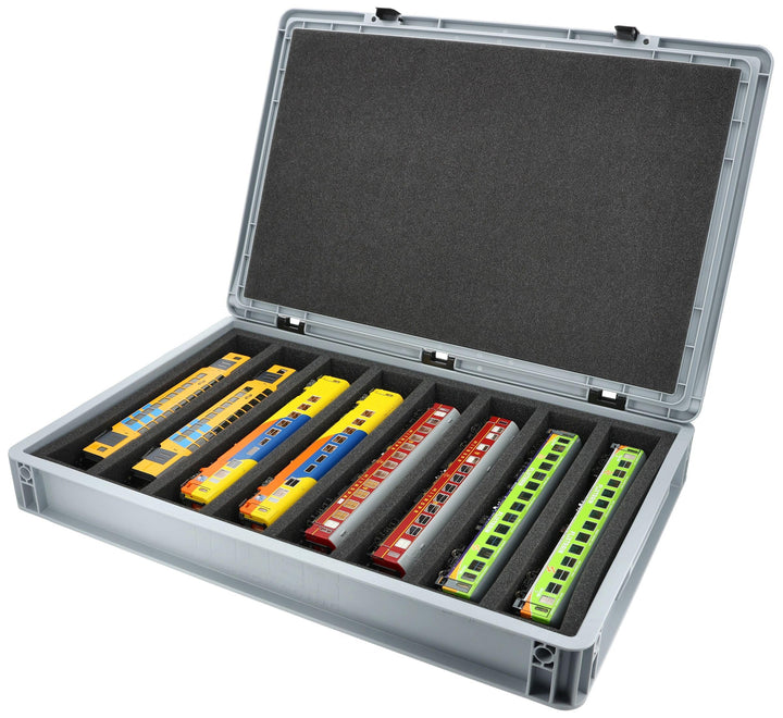 Feldherr Eurobox 60 x 40 cm Set für Modelleisenbahnen - Spur H0-8 Fächer - Schaumstoffeinlage für li