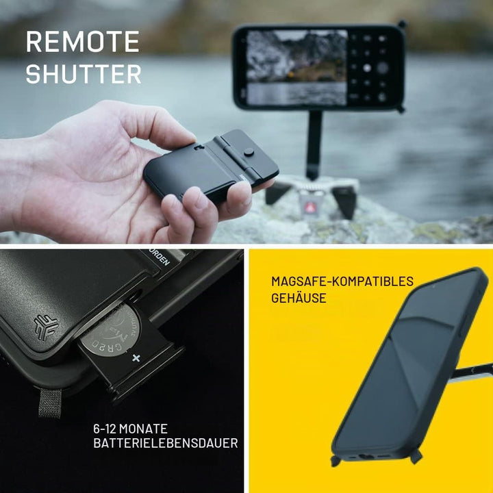 FJORDEN Plus Bundle für iPhone 14 Pro Max – inklusive Kameragriff Handyhülle (MagSafe kompatibel) –